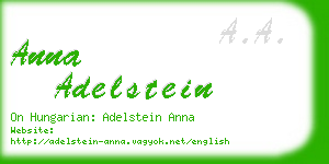 anna adelstein business card